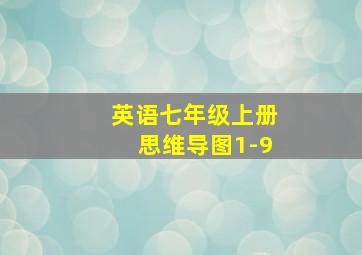 英语七年级上册思维导图1-9