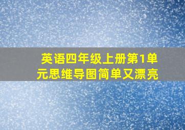 英语四年级上册第1单元思维导图简单又漂亮