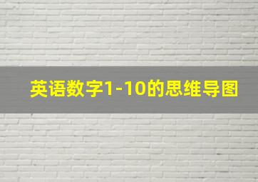 英语数字1-10的思维导图