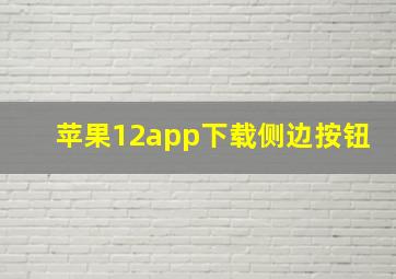 苹果12app下载侧边按钮