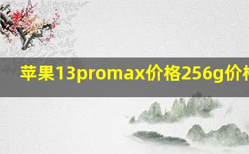 苹果13promax价格256g价格2024