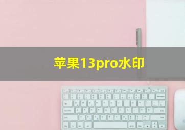 苹果13pro水印