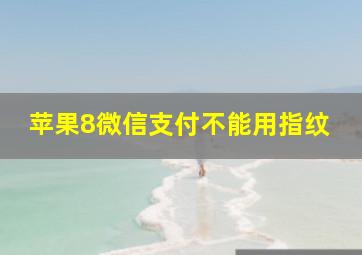 苹果8微信支付不能用指纹