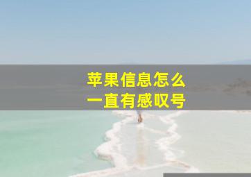 苹果信息怎么一直有感叹号