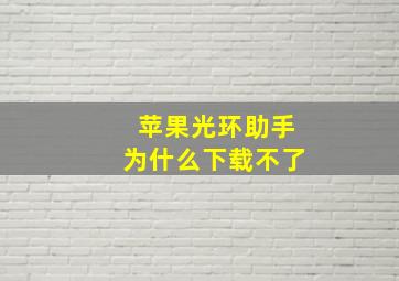 苹果光环助手为什么下载不了