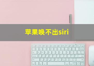 苹果唤不出siri