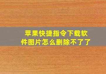 苹果快捷指令下载软件图片怎么删除不了了