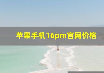 苹果手机16pm官网价格