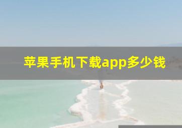 苹果手机下载app多少钱