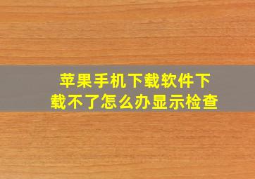 苹果手机下载软件下载不了怎么办显示检查