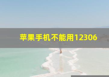 苹果手机不能用12306