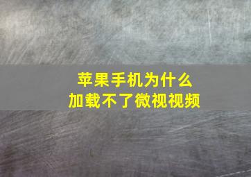 苹果手机为什么加载不了微视视频