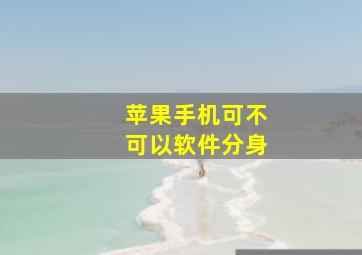 苹果手机可不可以软件分身