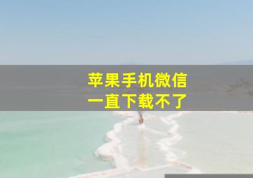 苹果手机微信一直下载不了