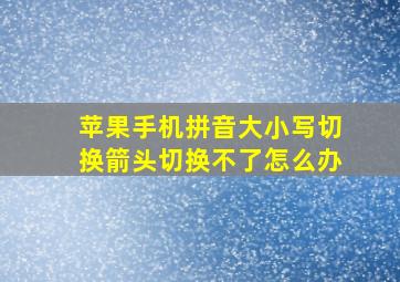 苹果手机拼音大小写切换箭头切换不了怎么办