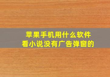 苹果手机用什么软件看小说没有广告弹窗的