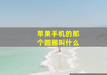 苹果手机的那个圆圈叫什么