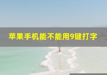 苹果手机能不能用9键打字