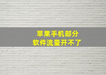 苹果手机部分软件流量开不了