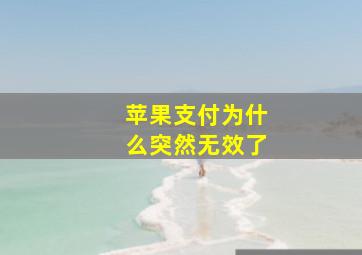 苹果支付为什么突然无效了