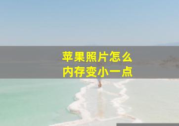 苹果照片怎么内存变小一点