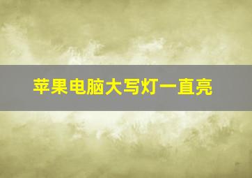 苹果电脑大写灯一直亮