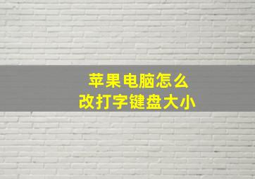 苹果电脑怎么改打字键盘大小