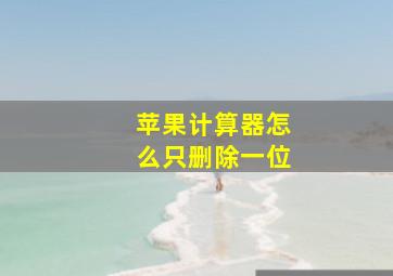 苹果计算器怎么只删除一位