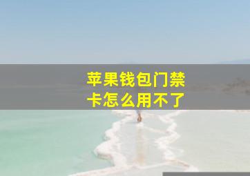 苹果钱包门禁卡怎么用不了