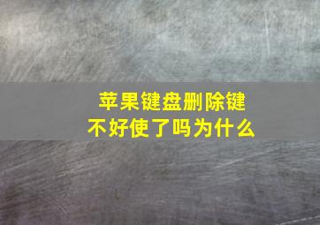 苹果键盘删除键不好使了吗为什么