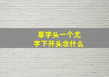 草字头一个尤字下开头念什么