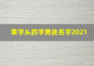 草字头的字男孩名字2021