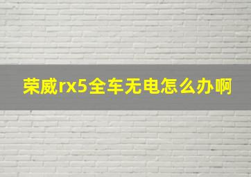 荣威rx5全车无电怎么办啊