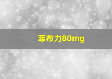 菲布力80mg