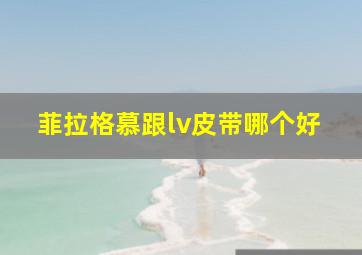 菲拉格慕跟lv皮带哪个好