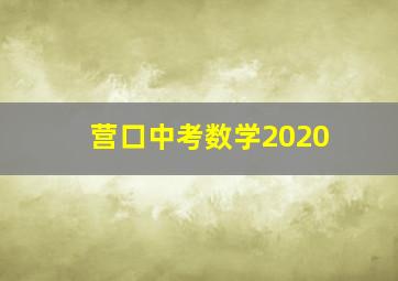 营口中考数学2020