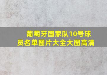 葡萄牙国家队10号球员名单图片大全大图高清