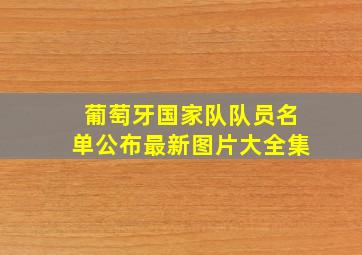 葡萄牙国家队队员名单公布最新图片大全集