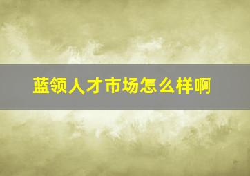 蓝领人才市场怎么样啊