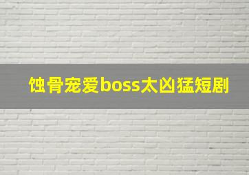 蚀骨宠爱boss太凶猛短剧