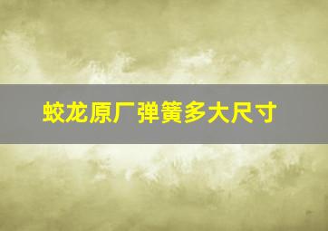 蛟龙原厂弹簧多大尺寸