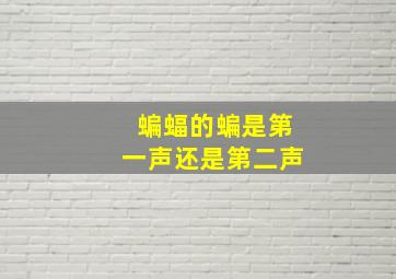 蝙蝠的蝙是第一声还是第二声