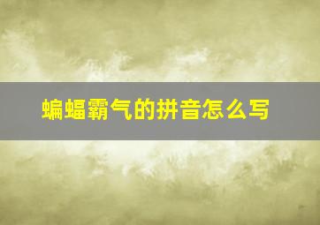 蝙蝠霸气的拼音怎么写