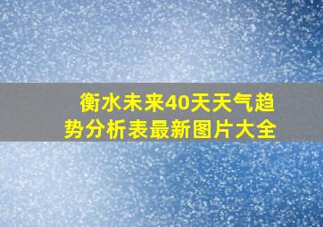 衡水未来40天天气趋势分析表最新图片大全