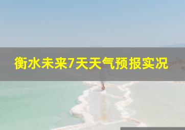 衡水未来7天天气预报实况