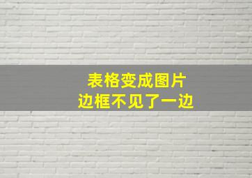 表格变成图片边框不见了一边