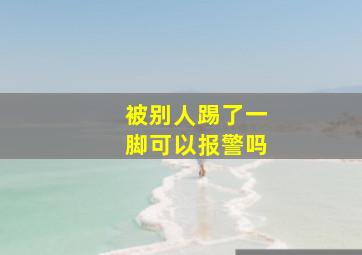 被别人踢了一脚可以报警吗