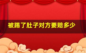 被踢了肚子对方要赔多少