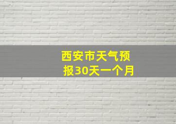 西安市天气预报30天一个月