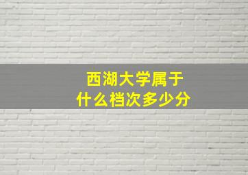 西湖大学属于什么档次多少分